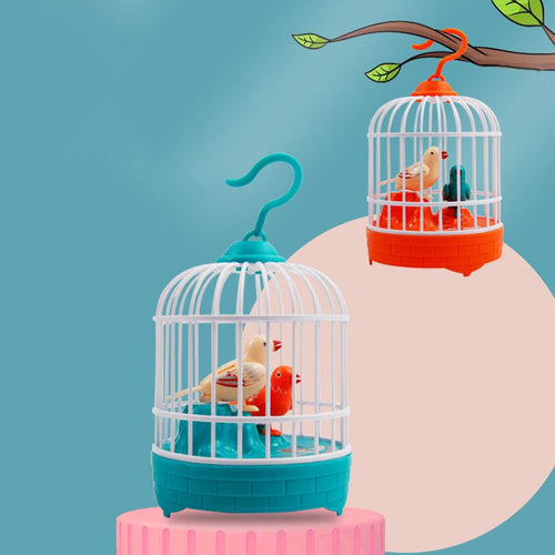 ChirpPal™ Acoustic Sensor Mini Birdcage | Voice-Activated Electronic Singing Bird Toy with Upgrade Light 🦜✨