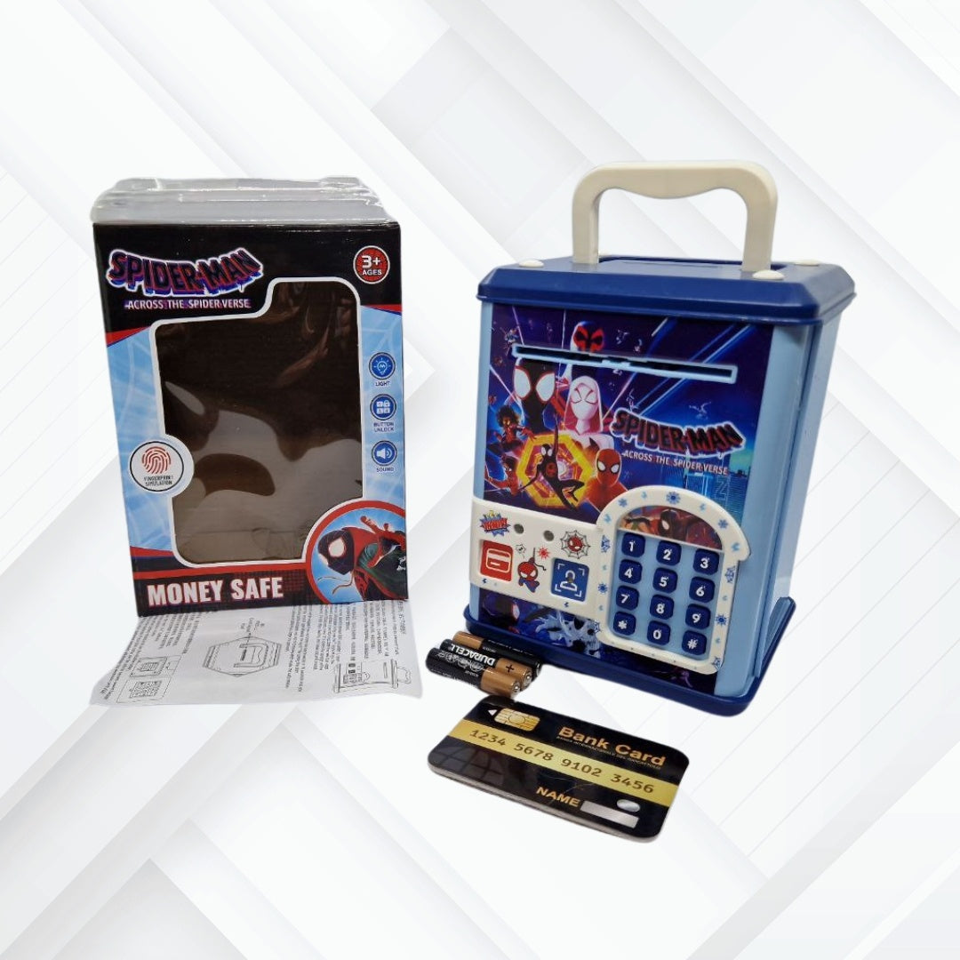 WebSlinger™ Spider-Man Electronic Money Safe | Interactive Piggy Bank with Passcode, Light, Sound & Fingerprint Simulation 🕷️🕸️💰