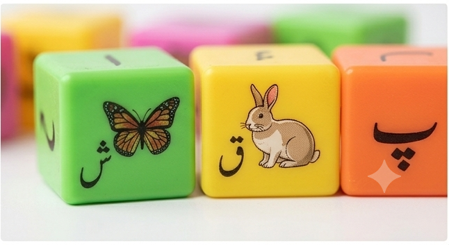 AlphaBlocks™ Urdu Alphabet Building Blocks | Interactive Educational Connecting Blocks with Pictures 🧱🎨