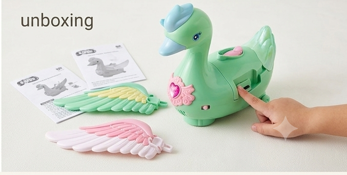 PrincessSwan™ 360° Rotating Musical Carriage | Interactive Enchanted Swan Toy with Lights & Princess Figure 🦢👑✨