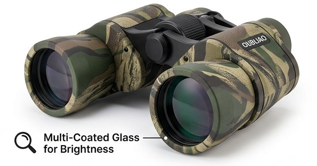 Oubiao™ 8x30 Camouflage Kids Binoculars | High-Definition Exploration Spyglass for Backyard Bird Watching, Camping & Outdoor Adventure 🌲🔭🪖