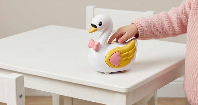 Funny, Let's Go!™ Interactive Dancing Swan | Bump & Go Musical Toy with Soft LED Lights for Toddlers 🦢✨🎶