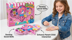 GlamourLollipop™ Deluxe Children's Cosmetic Makeup Set | Fun, Imaginative Play Beauty Kit with Eyeshadows & Lip Colors 🍭💄✨