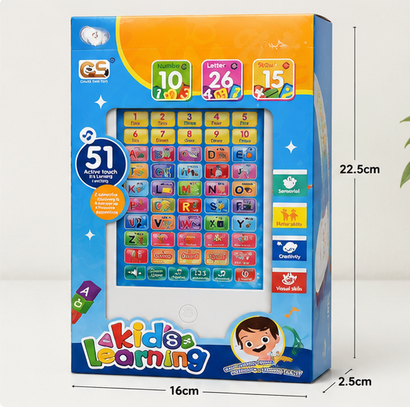 SmartPad™ Interactive Kids Learning Tablet | Educational Electronic Toy with 51 Audio Sounds, Alphabets, Numbers & Quiz Modes 📱🎓✨