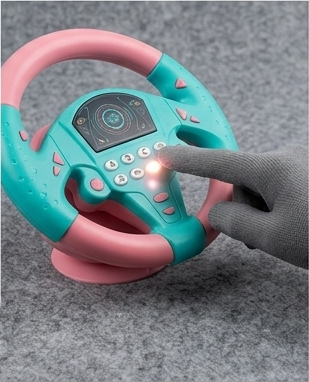 LittleRacer™ Interactive Baby Steering Wheel Toy | Musical Copilot Driving Toy with Lights, Sound Effects & Suction Cup Base 🚗👶🎵