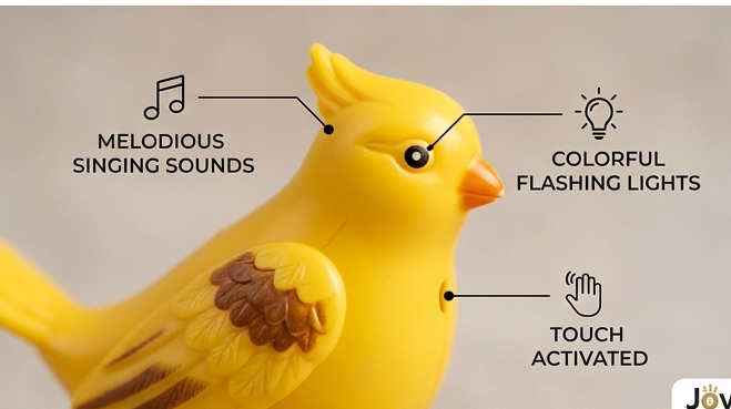 ChirpTime™ Electronic Singing Birdcage | Interactive Musical Sound-Activated Pet Bird Toy 🦜🎵✨