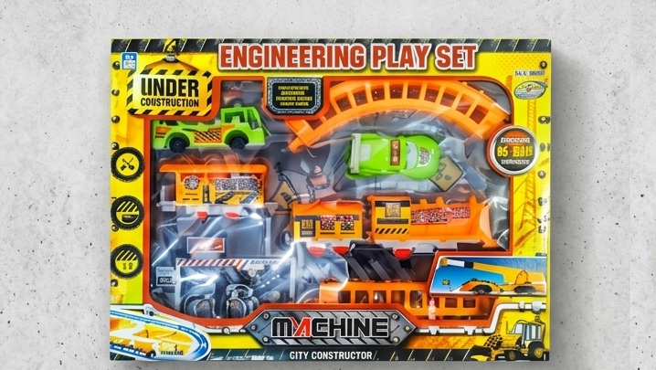 BuildMaster™ Engineering Construction Play Set | Interactive Excavator & Construction Vehicle Track System 🏗️🚧👷‍♂️