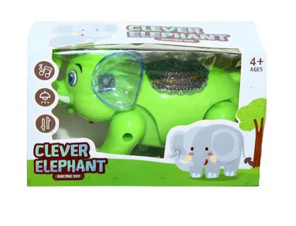 CleverElephant™ Electric Walking Toy | Interactive Animal Companion with Lights, Sounds & Dynamic Movement 🐘✨🎶