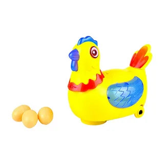 CluckLay™ Automatic Egg-Laying Hen Toy | Interactive Musical Chicken with Flashing Lights & Movement 🐔🥚✨