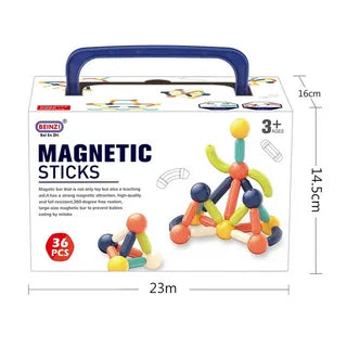 MagnaBuild 36-Piece Intelligent Magnetic Construction Set | STEM Building Blocks for Brain Development 🧠🧲🏗️