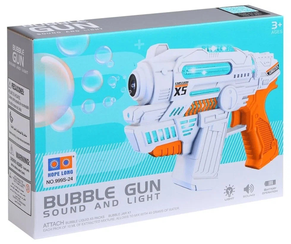 BubbleBlaster X5™ Sound & Light Electric Bubble Gun | Interactive LED Bubble Shooter for High-Energy Outdoor Fun 🫧🔫✨