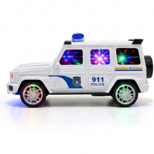 City Rescuer™ Kids Electric Police Car Toy | 3D LED Light Effect & Siren Sound SUV Cruiser 🚓🚨