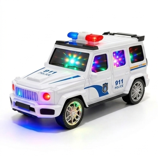 City Rescuer™ Kids Electric Police Car Toy | 3D LED Light Effect & Siren Sound SUV Cruiser 🚓🚨