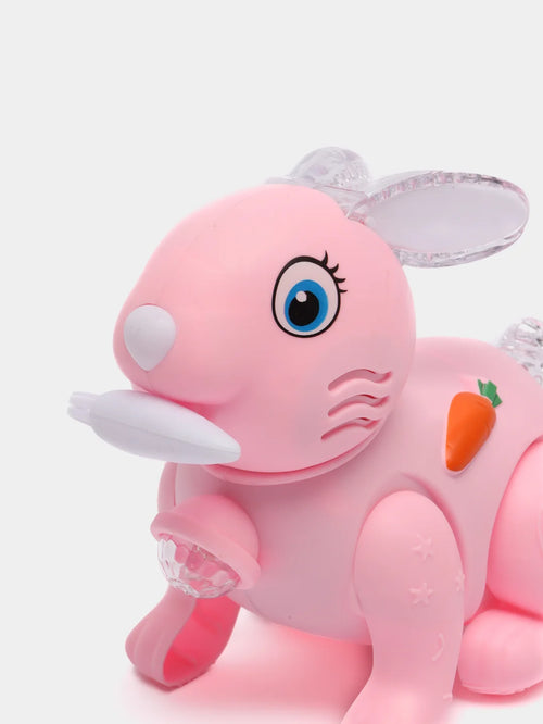Bouncing Bunny™ Interactive Electric Rabbit Toy | Musical Walking Pet with LED Light-Up Ears 🐰🎵