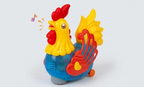 CluckN’Glow™ Interactive Electric Toy Chicken | Musical Walking Cartoon Rooster with Flashing LED Lights & Sound Effects 🐔🎵✨