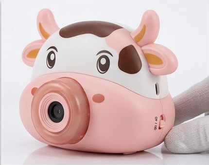BubblyCow™ Automatic Cartoon Bubble Camera | Cute Animal Bubble Blaster with Dynamic Music & LED Lights 🐮🫧📸