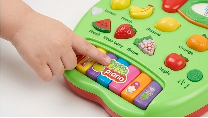 FruitMelody™ Apple Piano | Interactive Fruit-Themed Musical Toy with Lights & Sound for Toddlers 🍎🎹✨
