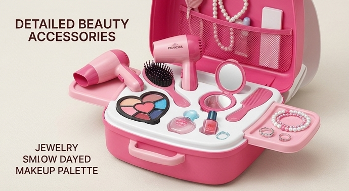 PrincessStyle™ 2-in-1 Portable Dresser Backpack | Interactive Beauty Salon Play Set for Little Stylists 🎒👑💄